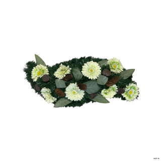 Umelý smútočný veniec v tvare vlnky III