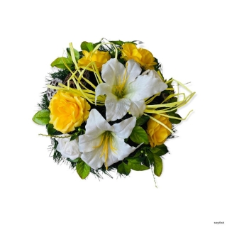 Umelá smútočná ikebana 1